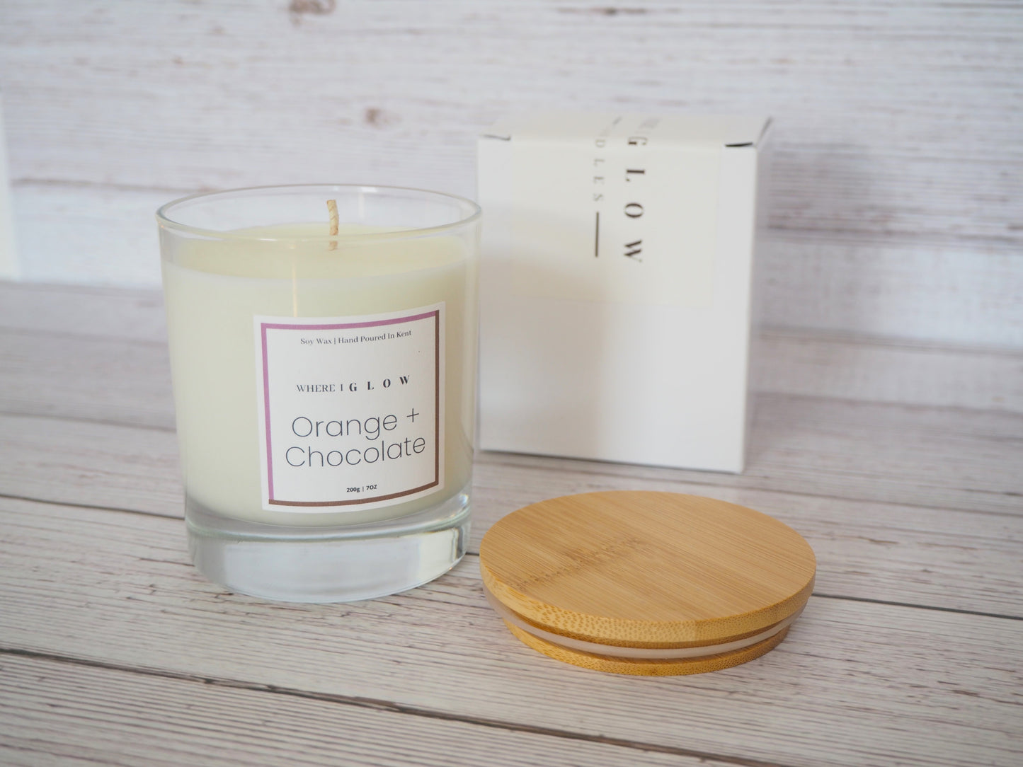 Orange and Chocolate Sweet Soy Candle 7oz by Where I Glow