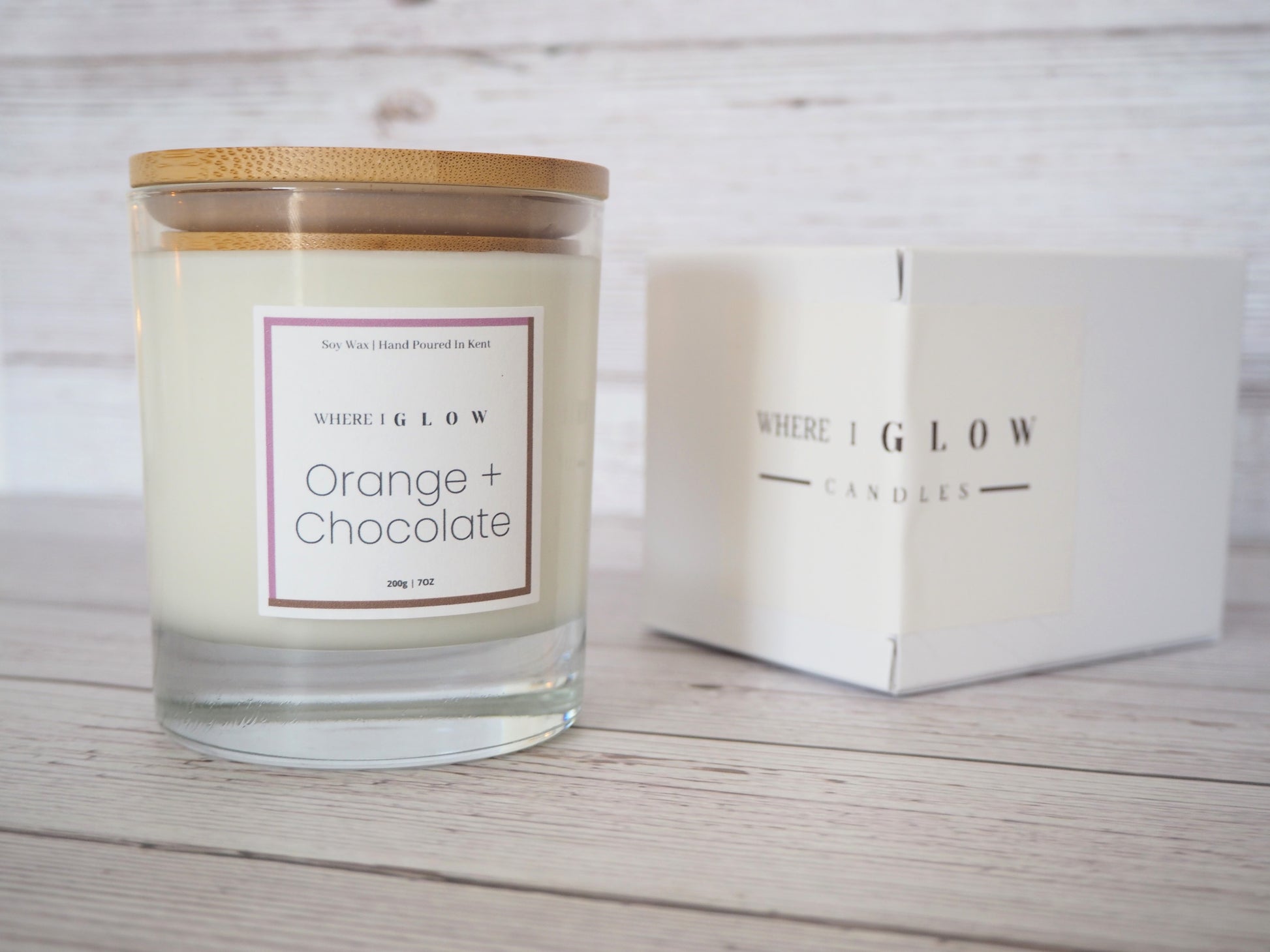 Orange and Chocolate Sweet Soy Candle 7oz by Where I Glow