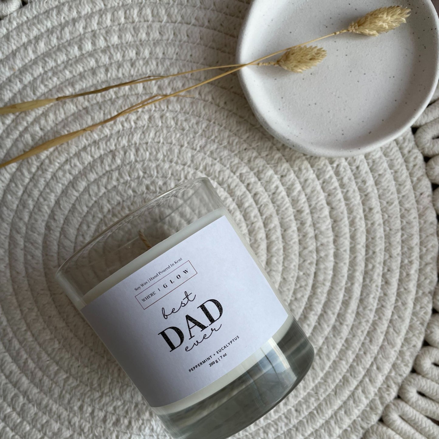 Fathers Day Gift Scented Soy Candle by Where I Glow