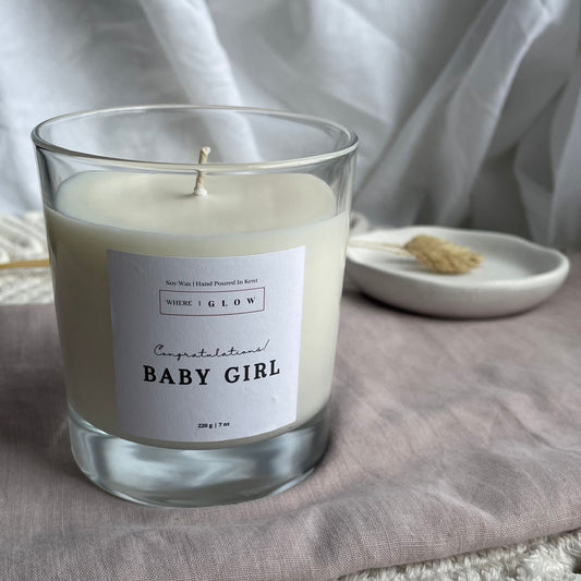 Push Present Baby Girl Candle Gift by Where I Glow