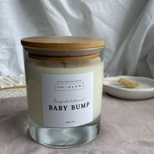 Push Present Baby Bump Candle Gift by Where I Glow
