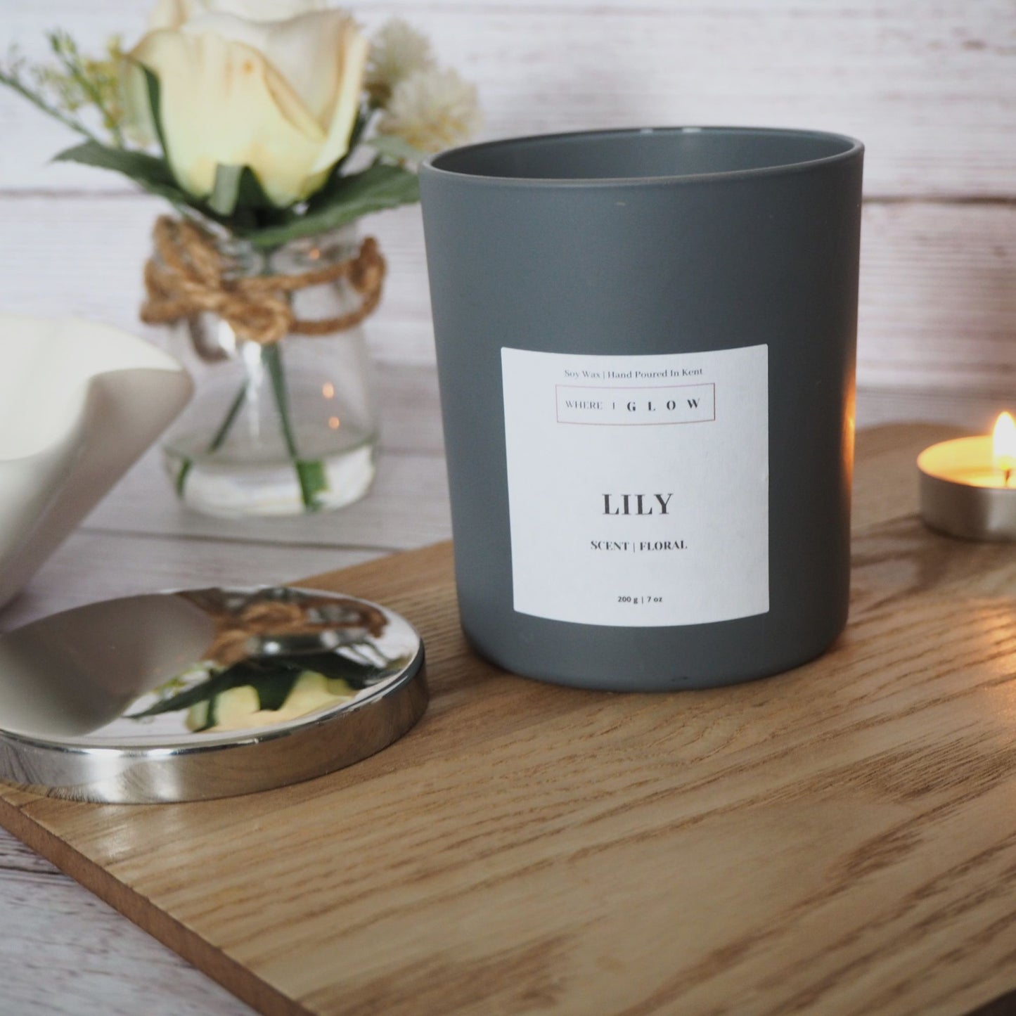 Lily Spring Soy Candle 7 oz by Where I Glow