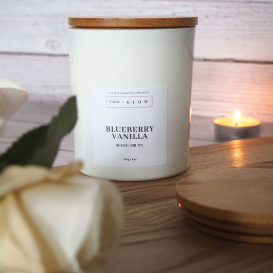 Blueberry and Vanilla Soy Candle 8 oz