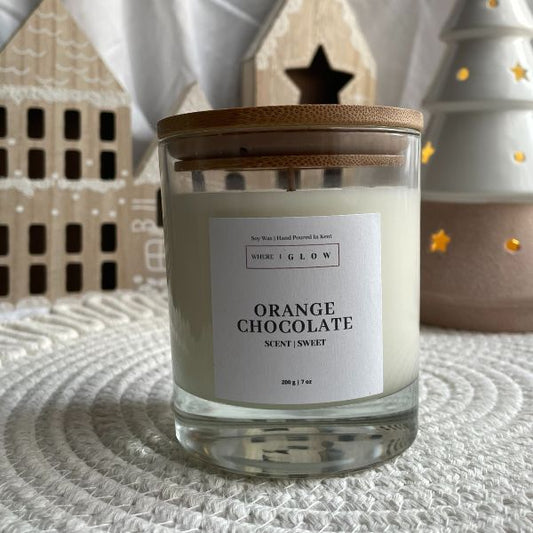 Orange Chocolate Scented Candle