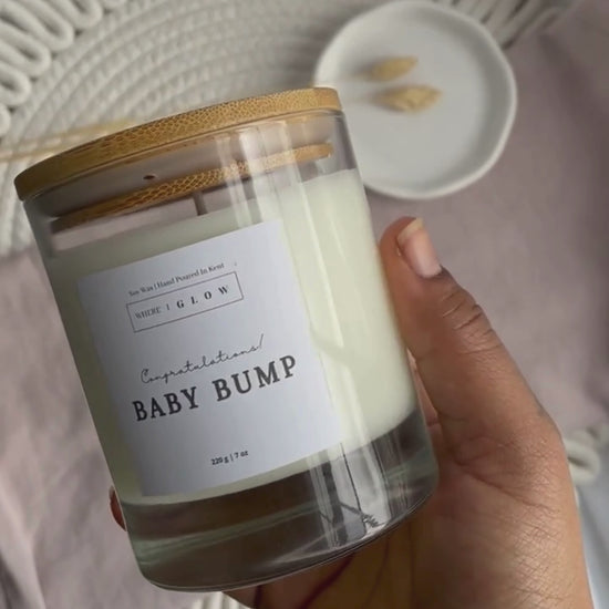 Push Present Baby Bump Candle Gift by Where I Glow